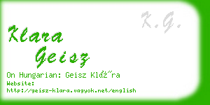 klara geisz business card